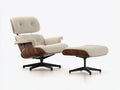 Poltrona 86×84×88 cm - tessuto beige avena e noce scuro - girevole con poggiapiedi per Soggiorno